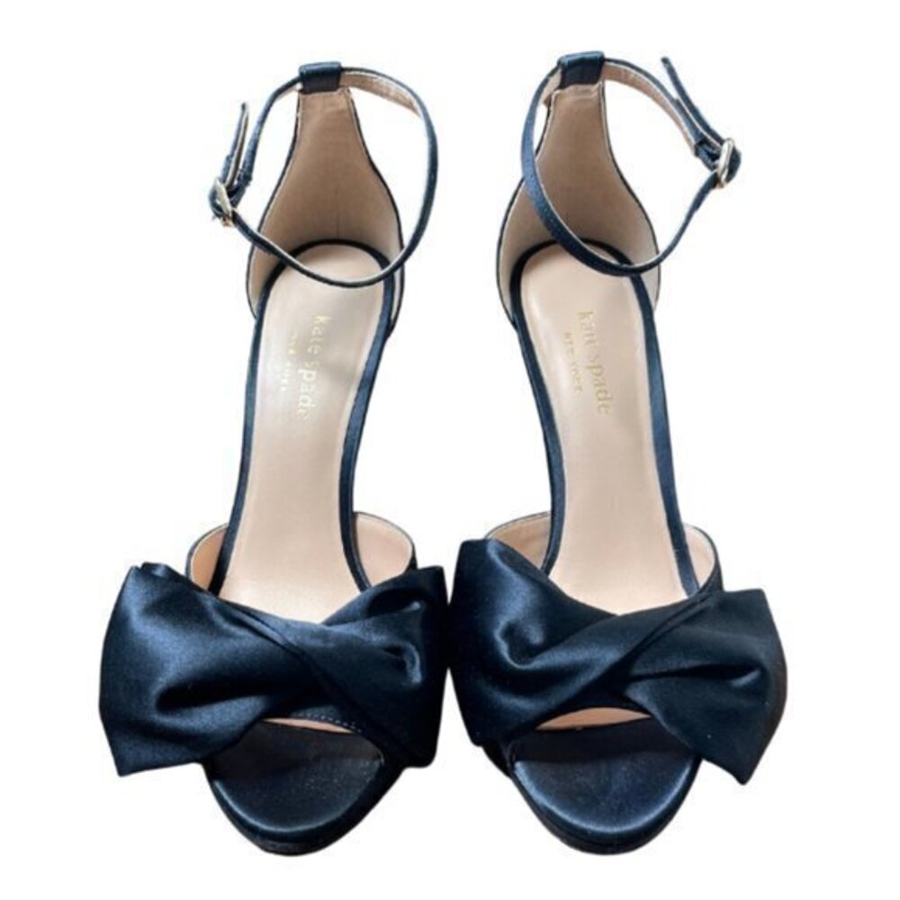 Kate Spade Bridal Bow Shoe in Blazer Blue - Size 6.5